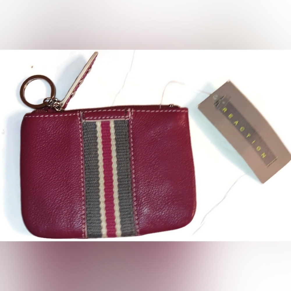 Kenneth Cole Reaction  KEY AND COIN CASE,Burgundy